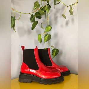 INTENTIONALLY BLANK Champs Square Toe Boots (Cherry Red)